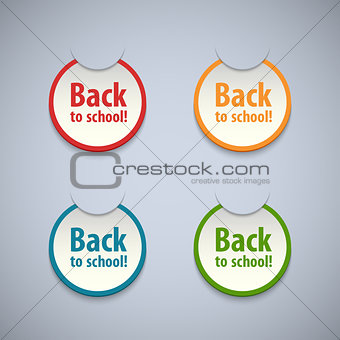 Back to school stickers set.