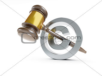 law copyright sign 3d Illustrations