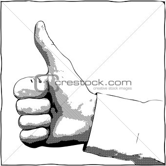 Hand with a thumb up gesture