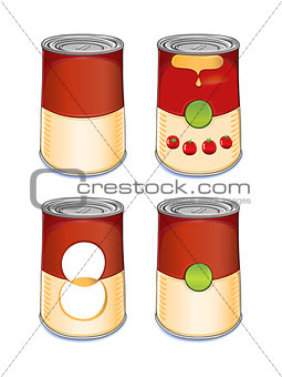 Template tin can tomato soup