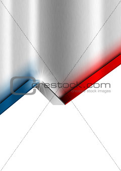 Metal Background with French Flag