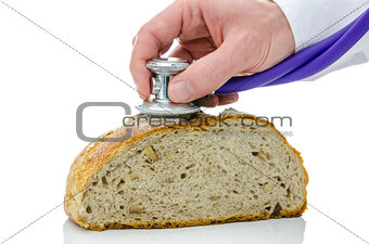 Stethoscope on a bread