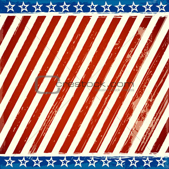 patriotic stars and stripes background with grunge elements