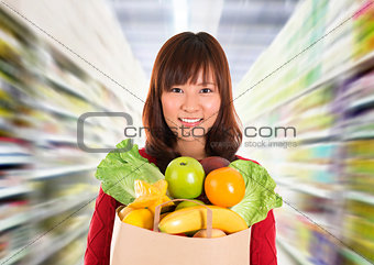 Asian grocery shopping.