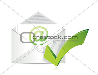Open envelope with a check mark symbol