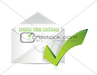 choose your coverage by mail. illustration