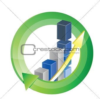 business graph cycle illustration design