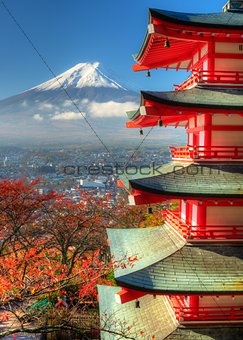 Pagoda and Fuji