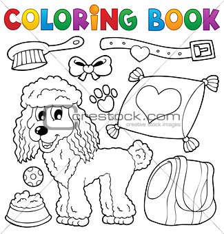 Coloring book dog theme 4