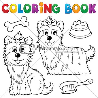 Coloring book dog theme 6