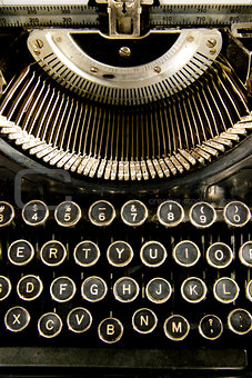 Vintage Antique Typewriter Keyboard Keytop