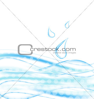 Abstract water background with drops