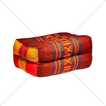 Thai style colorlul cotton pillow isolated