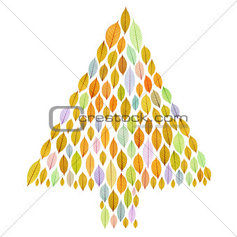 christmas tree with transparent leaf