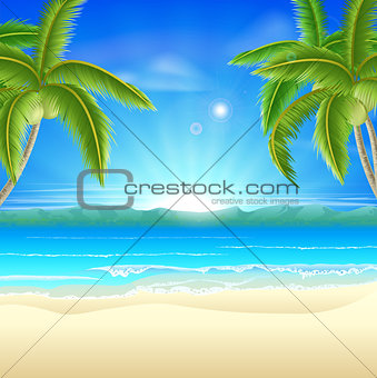 Beach summer holiday background