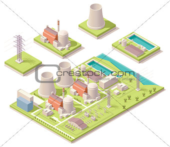 Isometric nuclear power facility