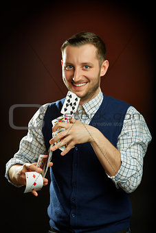 Playing cards jugglery