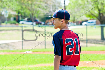 Baseball teen boy