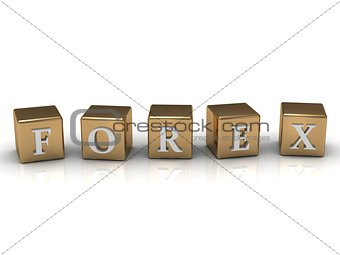 Forex inscription in gold cubes