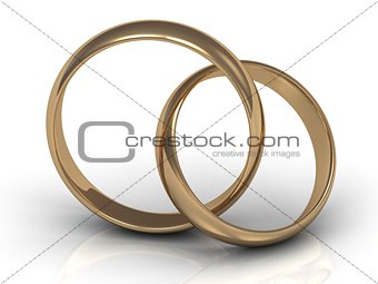 gold rings to a wedding
