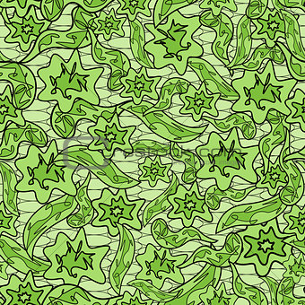 Abstract herbal camouflage pattern