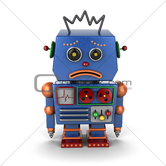 Sad vintage robot