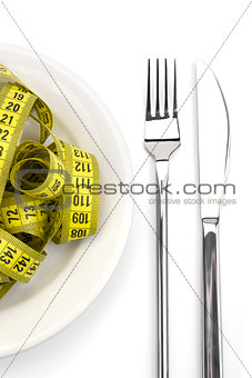 Diet and nutrition with dishware