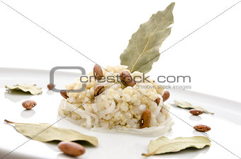 Sour turnip with millet and buckwheat