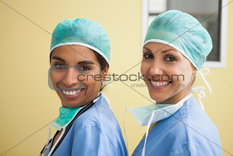 Two smiling nurses