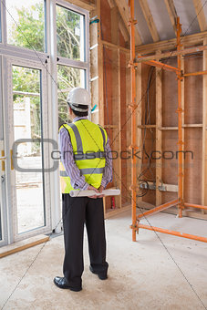 Architect standing in construction site