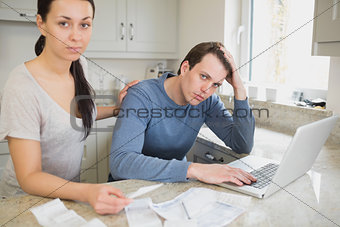 Couple working on the finances