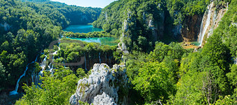 Plitvice Lakes National Park (Croatia) panorama.