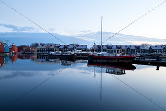 boats at Reitdiephaven in Groningen