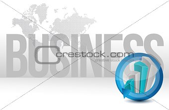 business graph cycle world illustration design