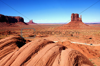 The Classic Western Landscape in Monument Valley ,Utah