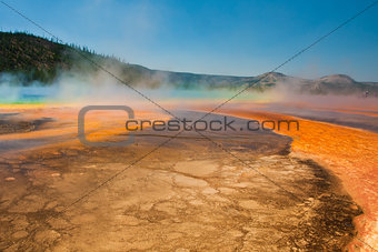 Grand Prismatic Spring in Yellowstone National Park ,USA