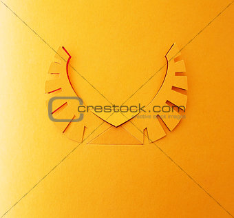 flying letter concept symbol