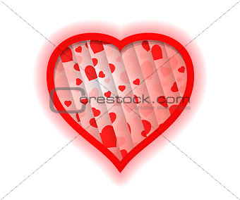 Abstract Background With Red Heart Shape