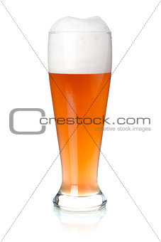 Red beer in glass
