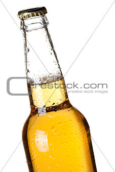 Closeup beer bottle