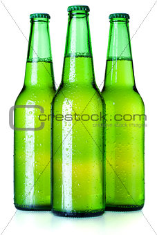 Three beer bottles