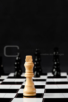 White chess piece standing