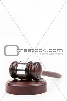 Wooden hammer and gavel