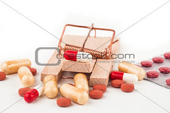 Mousetrap with pills