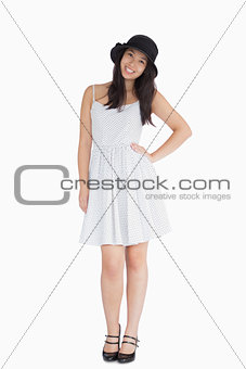Woman in summer dress