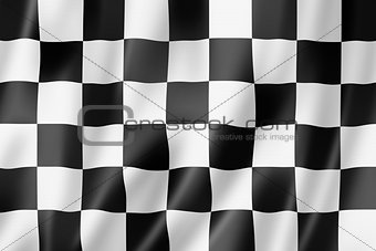 Auto racing finish checkered flag