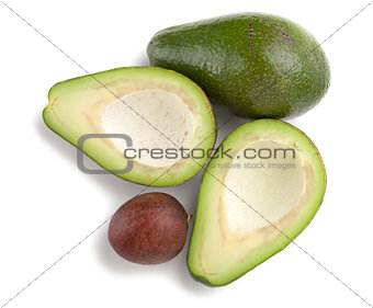 Ripe avocado. Above view