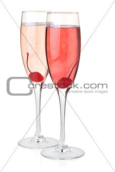Red and rose champagne