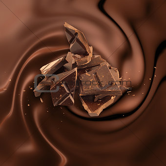 Dark chocolate swirl