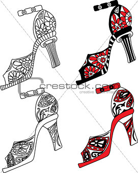 Shoes set vector illustration